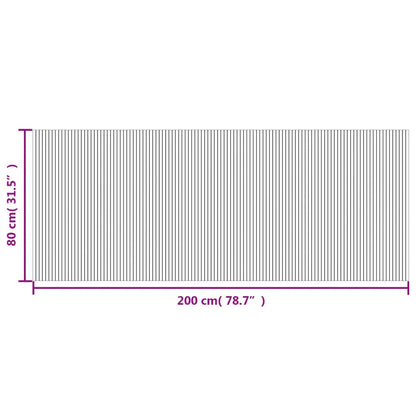 vidaXL Tapis rectangulaire gris 80x200 cm Bambou