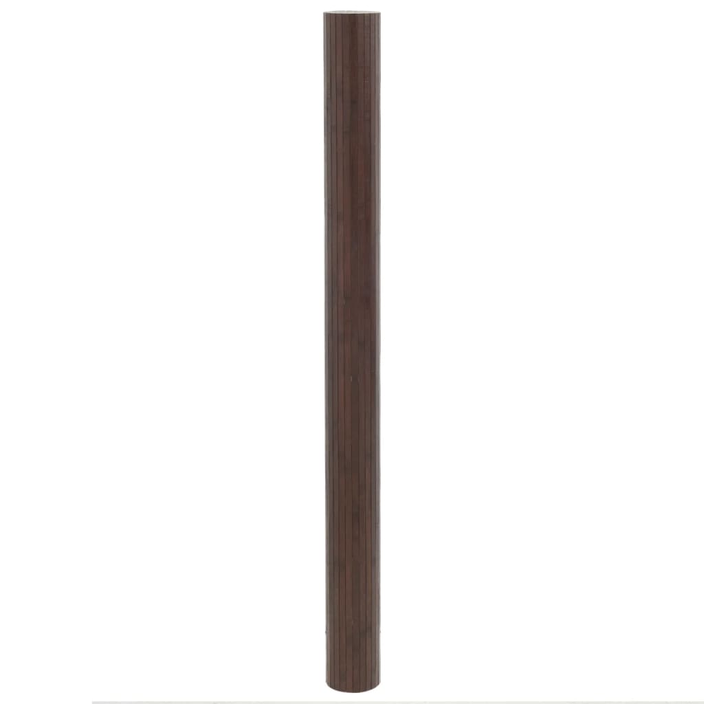 vidaXL Tapis rectangulaire Marron foncé 80x200 cm Bambou
