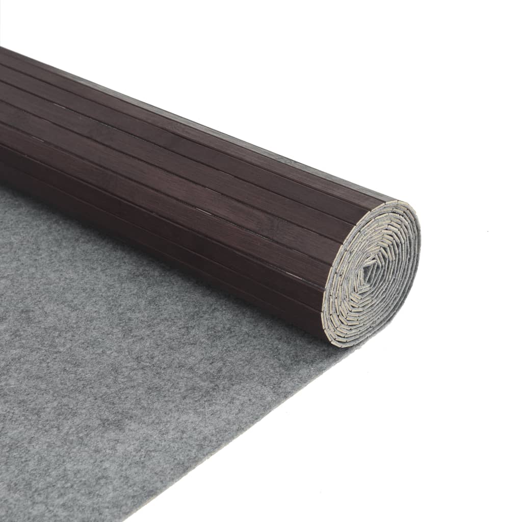 vidaXL Tapis rectangulaire Marron foncé 80x200 cm Bambou