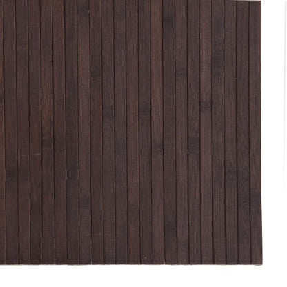 vidaXL Tapis rectangulaire Marron foncé 80x200 cm Bambou