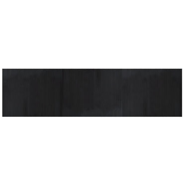 vidaXL Tapis rectangulaire noir 80x300 cm Bambou