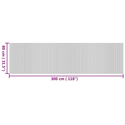 vidaXL Teppich Rechteckig Natur 80x300 cm Bambus