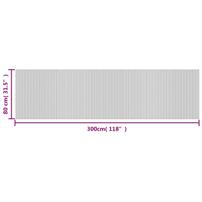 vidaXL Teppich Rechteckig Braun 80x300 cm Bambus