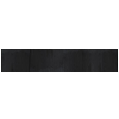 vidaXL Tapis rectangulaire Noir 80x400 cm Bambou