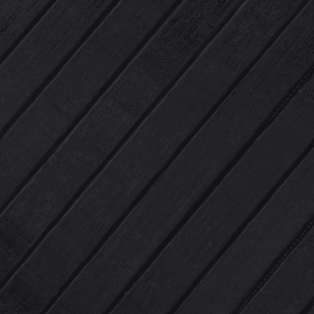 vidaXL Tapis rectangulaire Noir 80x400 cm Bambou