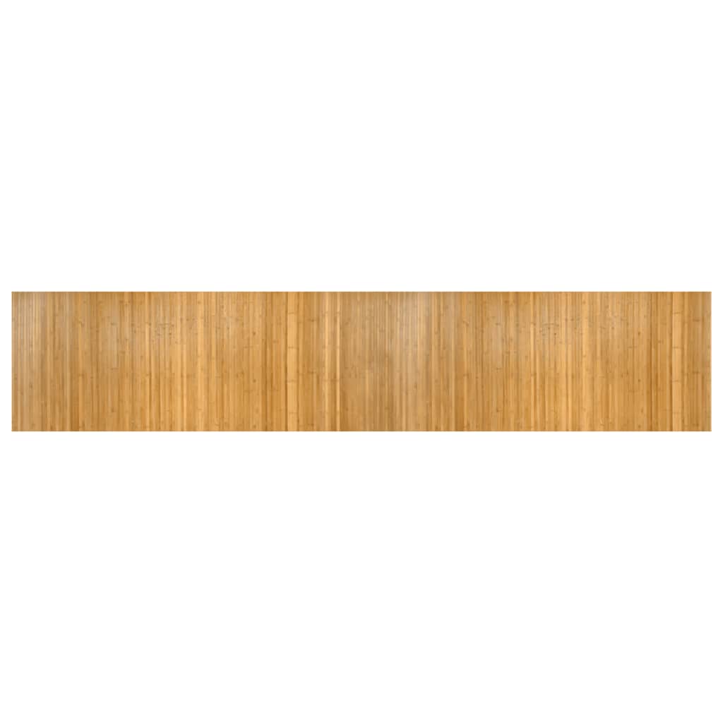 vidaXL Teppich Rechteckig Natur 80x400 cm Bambus
