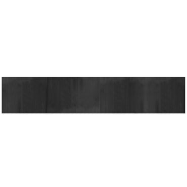 vidaXL Teppich Rechteckig Grau 80x400 cm Bambus