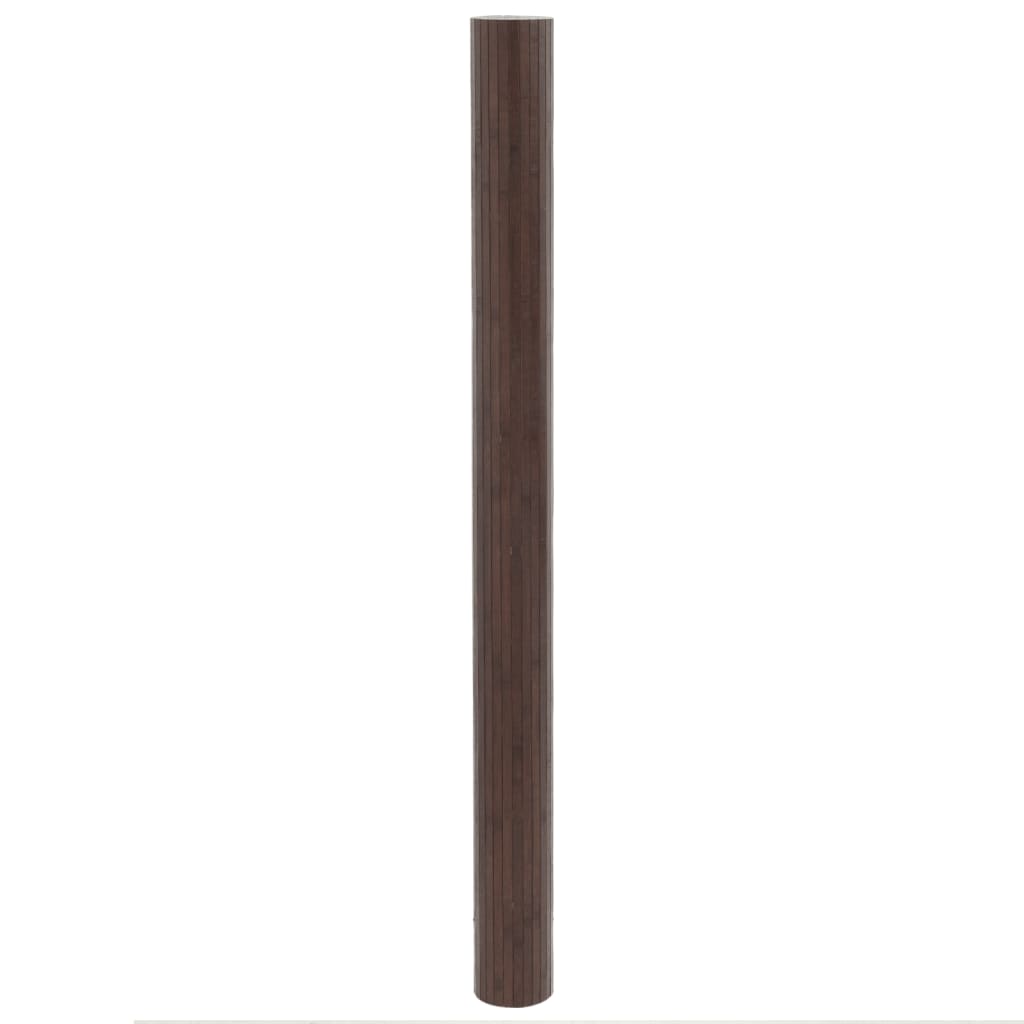 vidaXL Teppich Rechteckig Dunkelbraun 80x400 cm Bambus