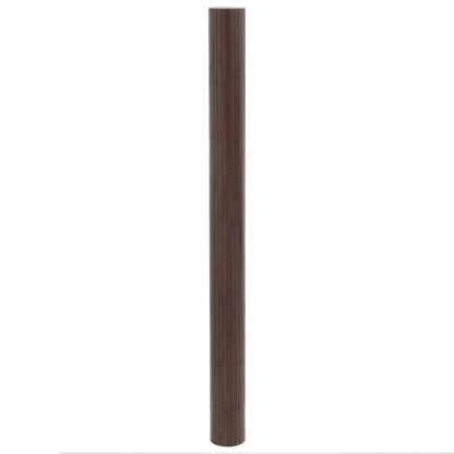 vidaXL Teppich Rechteckig Dunkelbraun 80x400 cm Bambus