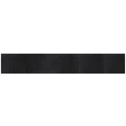 vidaXL Teppich Rechteckig Schwarz 80x500 cm Bambus