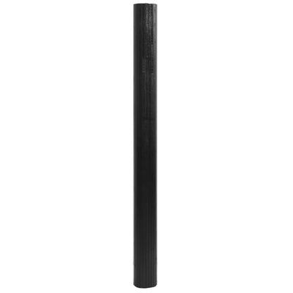 vidaXL Teppich Rechteckig Schwarz 80x500 cm Bambus