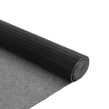 vidaXL Teppich Rechteckig Schwarz 80x500 cm Bambus