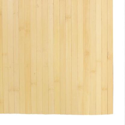 vidaXL Teppich Rechteckig Hell Natur 80x500 cm Bambus