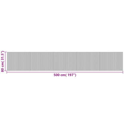 vidaXL Teppich Rechteckig Hell Natur 80x500 cm Bambus