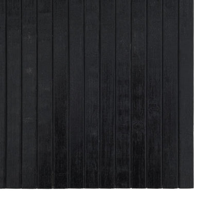 vidaXL Teppich Rechteckig Schwarz 100x100 cm Bambus