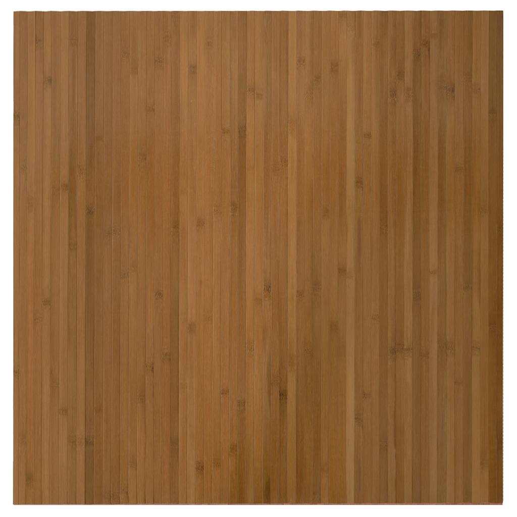 vidaXL Teppich Rechteckig Braun 100x100 cm Bambus