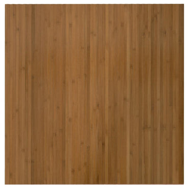 vidaXL Teppich Rechteckig Braun 100x100 cm Bambus