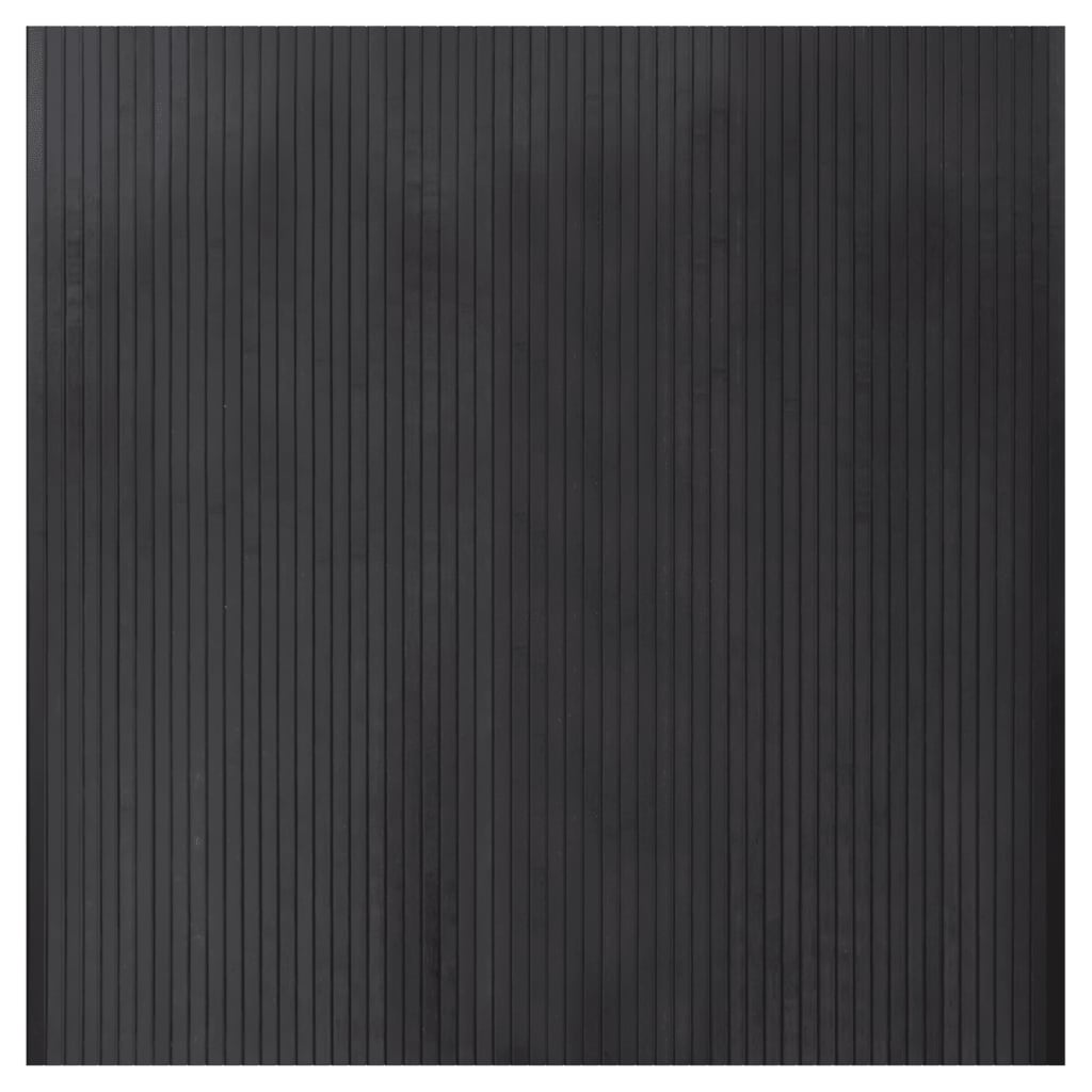 vidaXL Teppich Rechteckig Grau 100x100 cm Bambus
