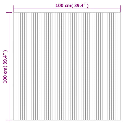 vidaXL Teppich Rechteckig Grau 100x100 cm Bambus