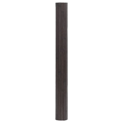 vidaXL Teppich Rechteckig Dunkelbraun 100x100 cm Bambus