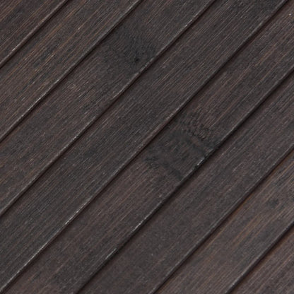 vidaXL Teppich Rechteckig Dunkelbraun 100x100 cm Bambus