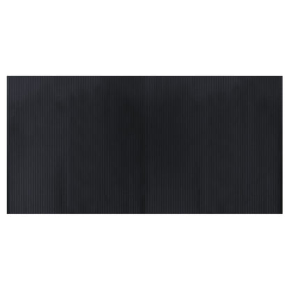 vidaXL Teppich Rechteckig Schwarz 100x200 cm Bambus