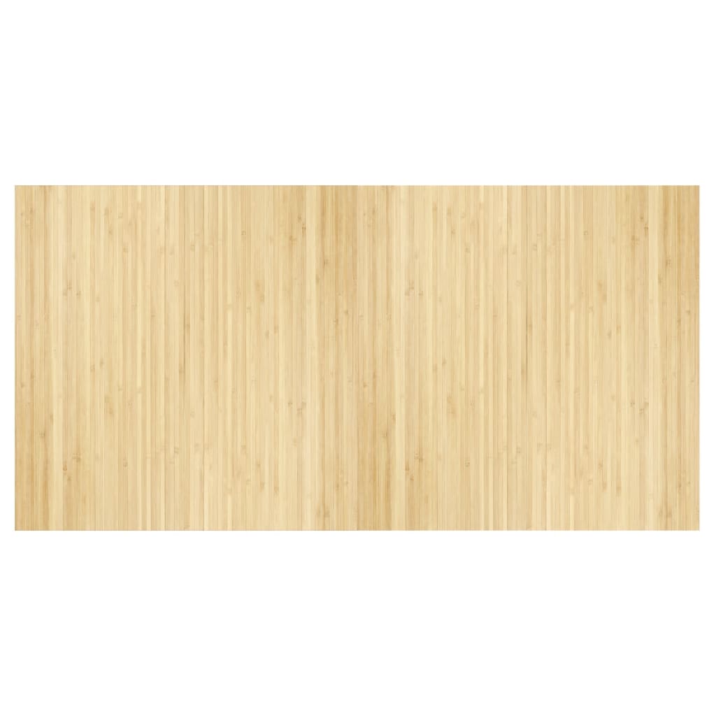 vidaXL Teppich Rechteckig Hell Natur 100x200 cm Bambus