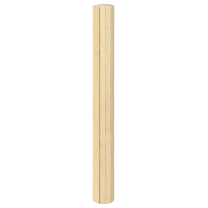 vidaXL Teppich Rechteckig Hell Natur 100x200 cm Bambus