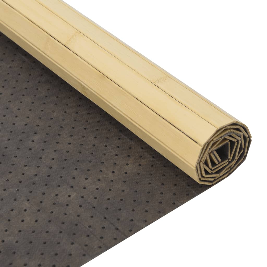 vidaXL Teppich Rechteckig Hell Natur 100x200 cm Bambus