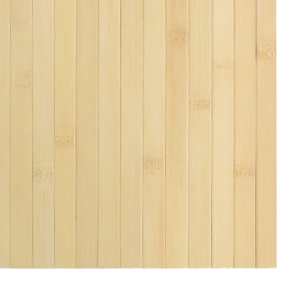 vidaXL Teppich Rechteckig Hell Natur 100x200 cm Bambus