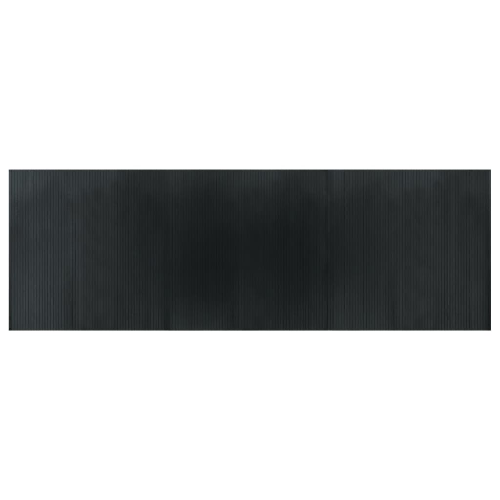 vidaXL Teppich Rechteckig Grau 100x300 cm Bambus