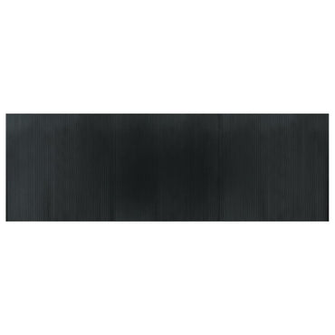 vidaXL Teppich Rechteckig Grau 100x300 cm Bambus