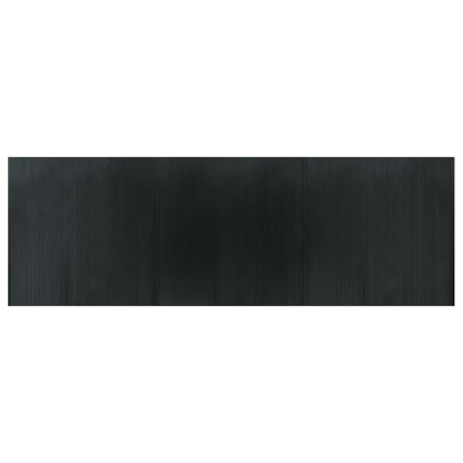 vidaXL Teppich Rechteckig Grau 100x300 cm Bambus