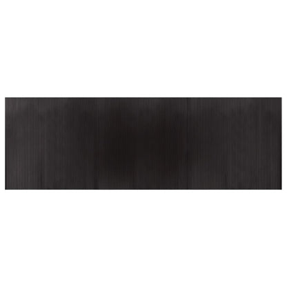vidaXL Teppich Rechteckig Dunkelbraun 100x300 cm Bambus