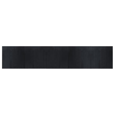 vidaXL Teppich Rechteckig Schwarz 100x500 cm Bambus