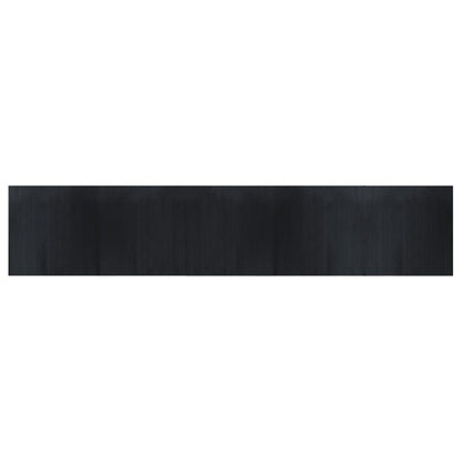 vidaXL Teppich Rechteckig Schwarz 100x500 cm Bambus