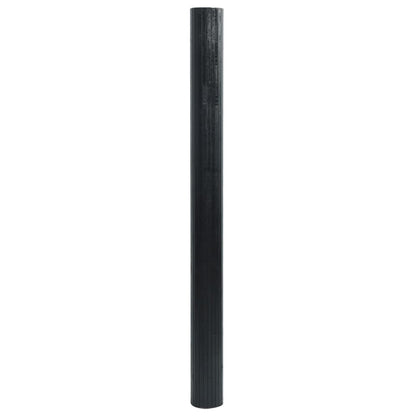 vidaXL Teppich Rechteckig Schwarz 100x500 cm Bambus