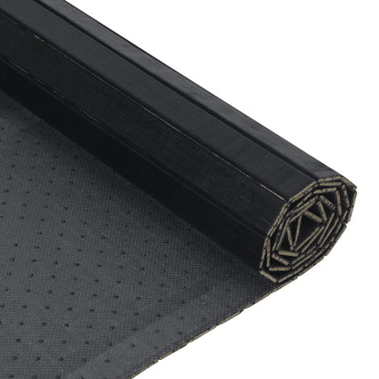 vidaXL Teppich Rechteckig Schwarz 100x500 cm Bambus