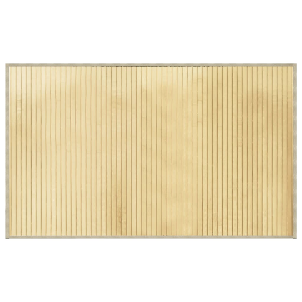 vidaXL Tapis rectangulaire couleur naturelle claire 60x100 cm Bambou
