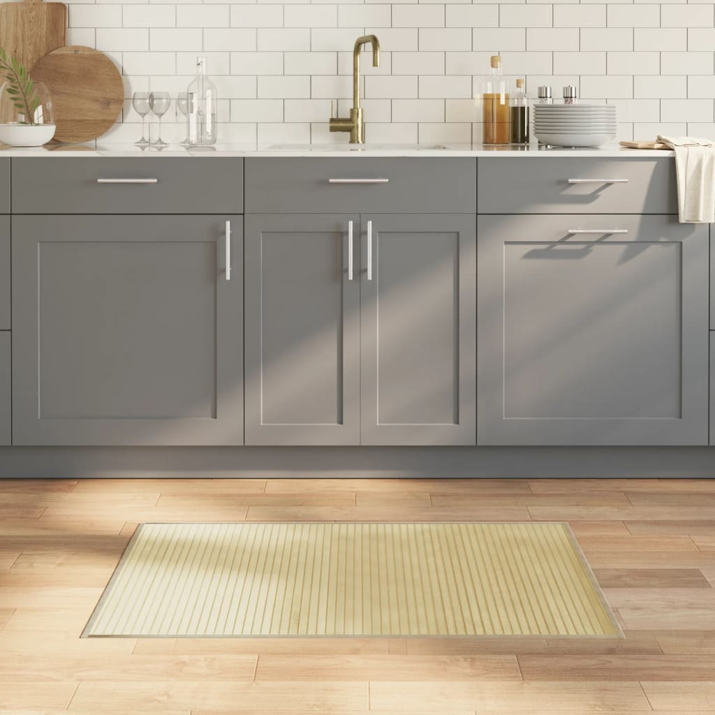 vidaXL Tapis rectangulaire couleur naturelle claire 60x100 cm Bambou