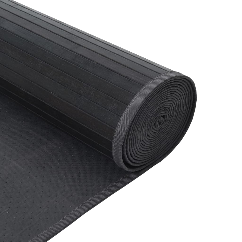 vidaXL Tapis rectangulaire Gris 60x100 cm Bambou