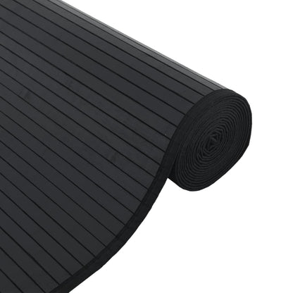 vidaXL Tapis rectangulaire Noir 60x200 cm Bambou
