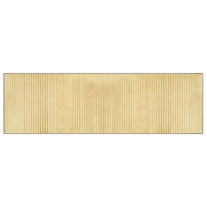 vidaXL Teppich Rechteckig Hell Natur 60x200 cm Bambus