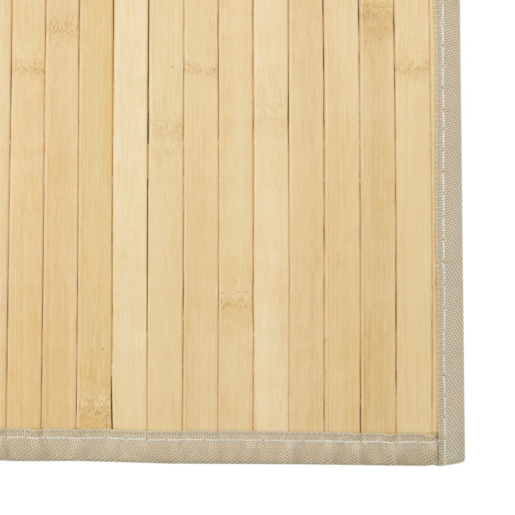 vidaXL Teppich Rechteckig Hell Natur 60x200 cm Bambus