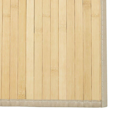 vidaXL Teppich Rechteckig Hell Natur 60x200 cm Bambus