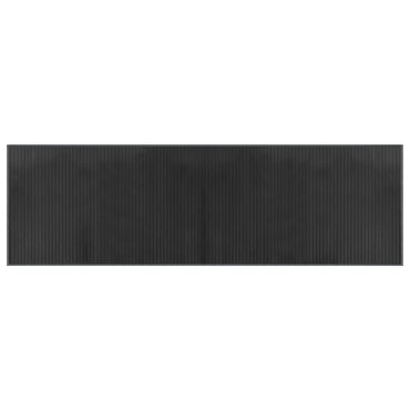 vidaXL Tapis rectangulaire gris 60x200 cm Bambou