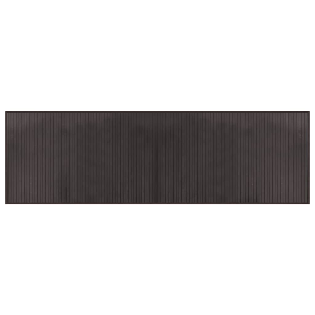 vidaXL Tapis rectangulaire Marron foncé 60x200 cm Bambou