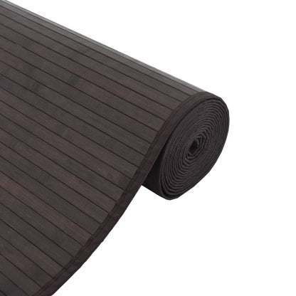 vidaXL Tapis rectangulaire Marron foncé 60x200 cm Bambou