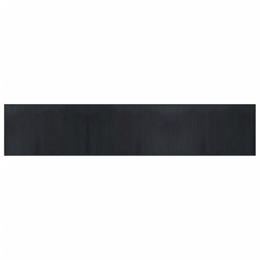 vidaXL Tapis rectangulaire noir 60x300 cm Bambou