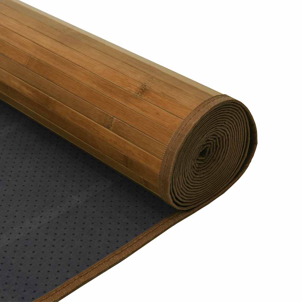 vidaXL Teppich Rechteckig Braun 60x300 cm Bambus